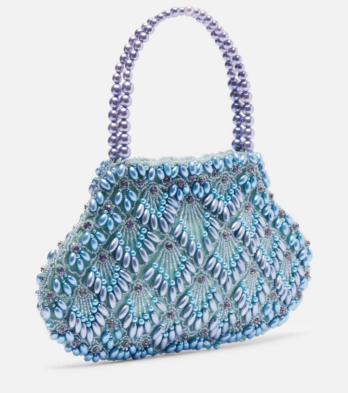 Clio Peppiatt Scallop Mini embellished tote bag