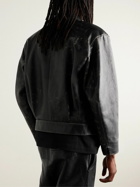 Fear of God - Distressed Pleated Leather Jacket - Black