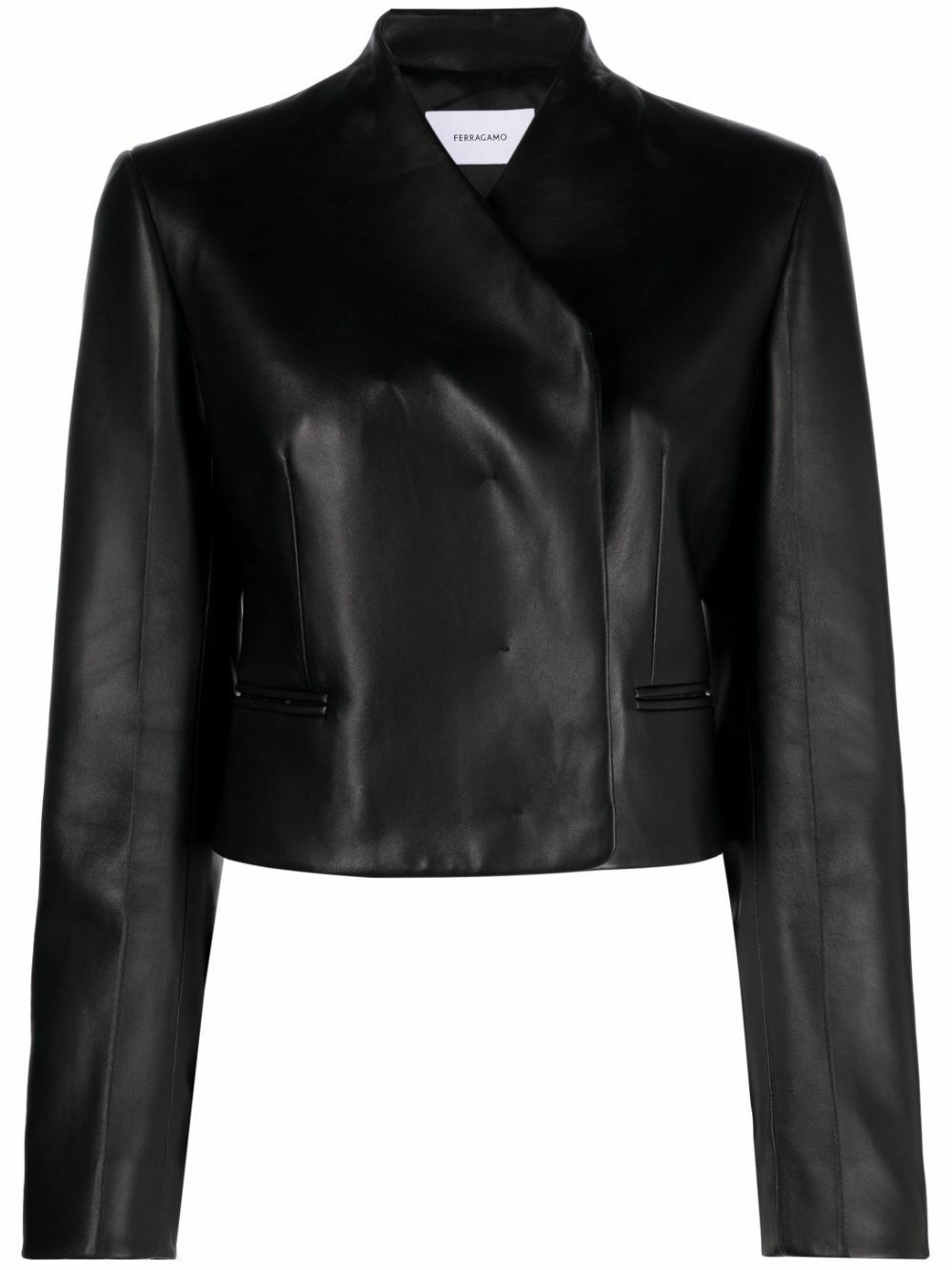 【関税込み】FERRAGAMO Leather blouson 関税込み】FERRAGAMO Leather blouson Grainy leather blouson