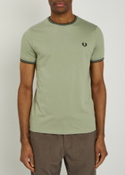 Fred Perry Embroidered Logo Cotton T-shirt Green
