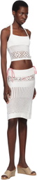 Frankies Bikinis White Orchard Crochet Midi Skirt
