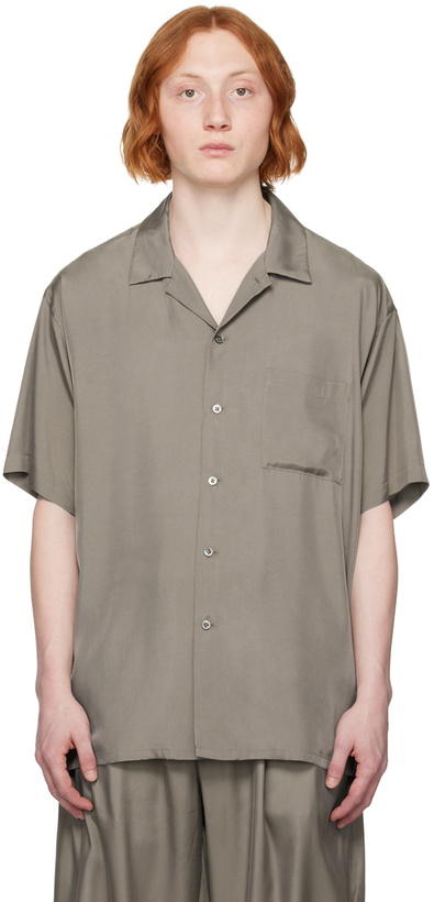 Photo: stein Khaki Oversized Open Collar Shirt