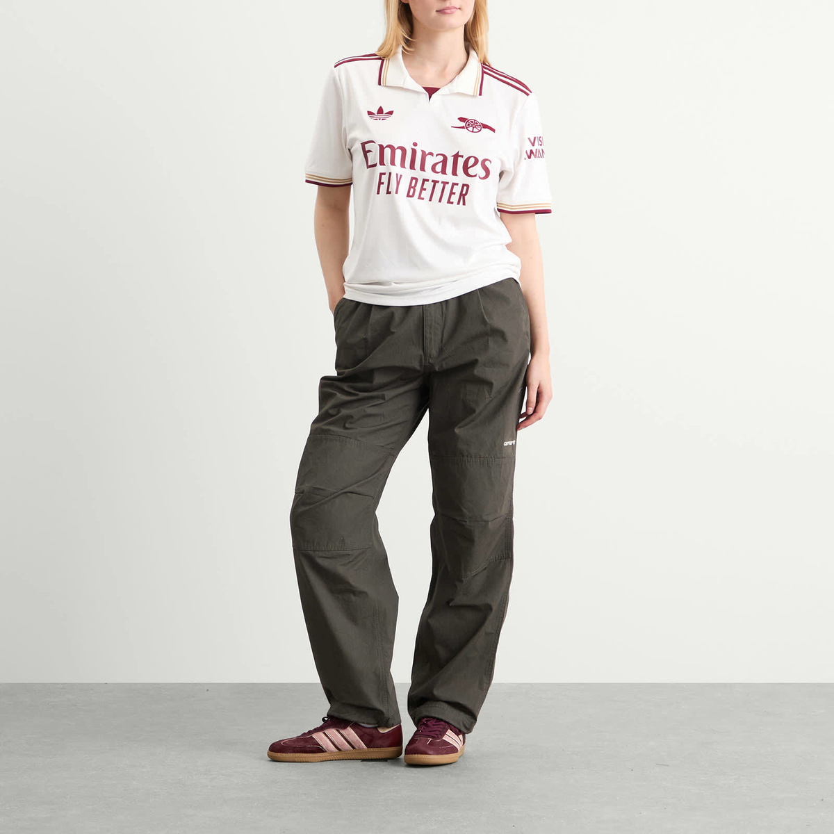 Adidas Arsenal FC. 3rd Jersey Top in Cloud White/Team Coll Burgundy