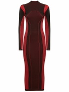 FERRARI - Long Sleeve Tech Jersey Midi Dress