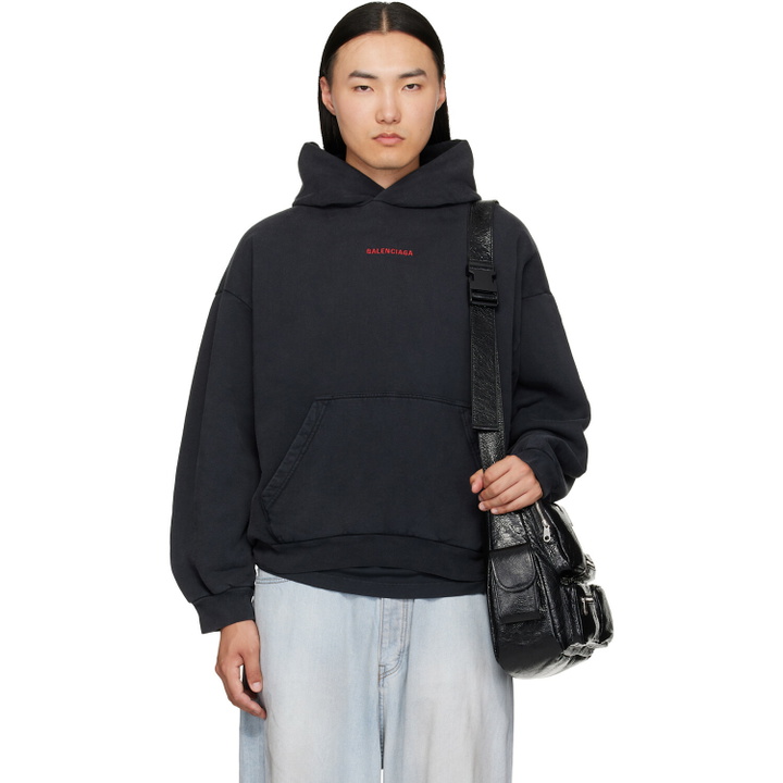 Photo: Balenciaga Black Faded Hoodie