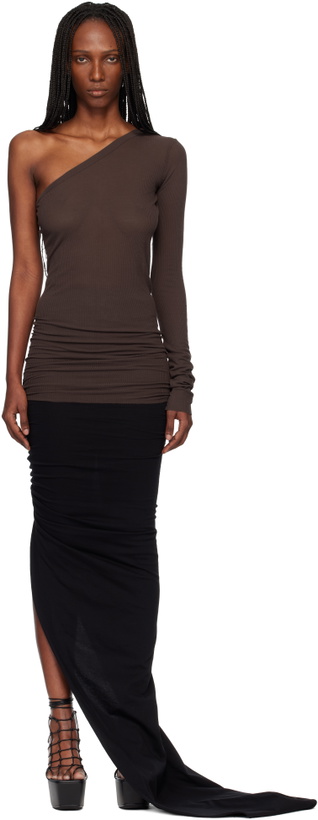 Photo: Rick Owens Brown Temple Ziggy Minidress