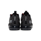 Nike Black and Red Air VaporMax Run Utility Sneakers