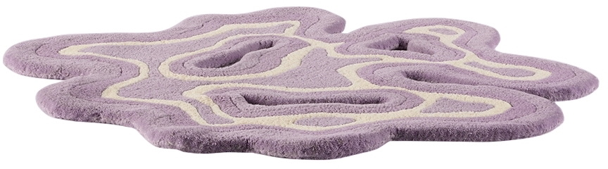 Mush Studios SSENSE Exclusive Purple & White Small Valley Rug