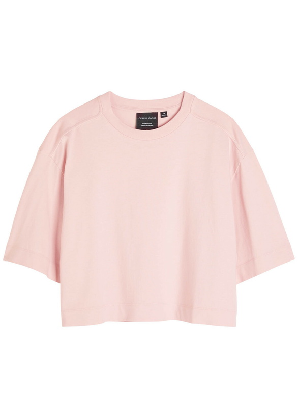 Photo: Canada Goose Addison Cropped Cotton T-shirt Rose