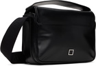 WOOYOUNGMI Black Logo Leather Messenger Bag