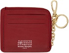 Maison Margiela Red Keychain Zip Wallet