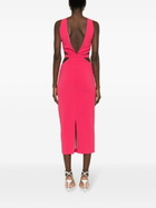 RACIL Pink Jerry Crepe Midi Dress