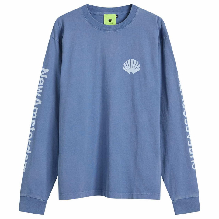 Photo: New Amsterdam Surf Association Men's Logo Long Sleeve T-Shirt in Blue