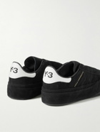 Y-3 - Gazelle Leather-Trimmed Suede Sneakers - Black