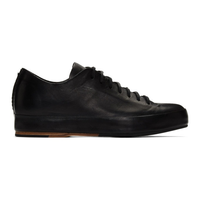 Photo: Feit Black Hand-Sewn Rubber Low Sneakers