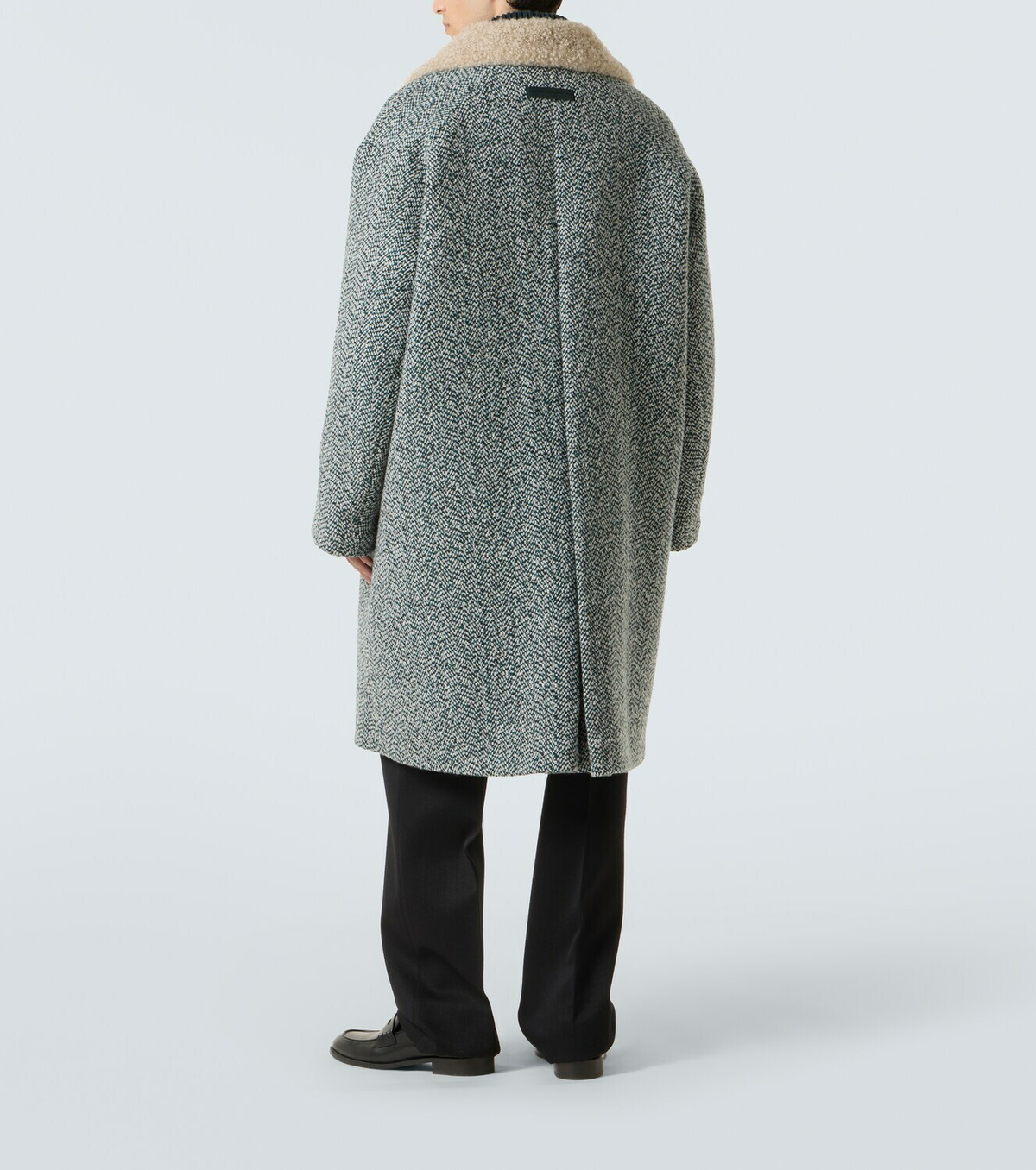 Zegna Herringbone wool and cashmere coat