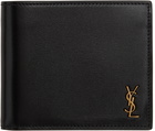 Saint Laurent Black Shiny Tiny Monogram East/West Wallet