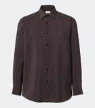 Saint Laurent Cassandre printed silk shirt