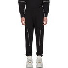 Alexander McQueen Black Zipper Lounge Pants