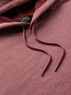 A.P.C. - Logo-Print Cotton-Blend Jersey Hoodie - Burgundy