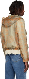 South2 West8 Orange & Beige Bush Trek Jacket