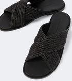 Manolo Blahnik Otawi raffia slides