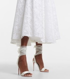 Christian Louboutin - Sandale du Désert 100 embellished satin crêpe sandals