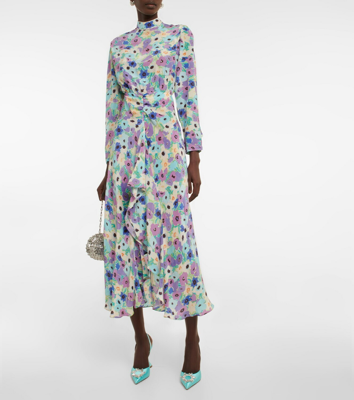 Rixo Dani floral silk midi dress Rixo