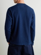 Blue Blue Japan - Indigo-Dyed Ribbed Stretch-Cotton Jersey Sweatshirt - Blue