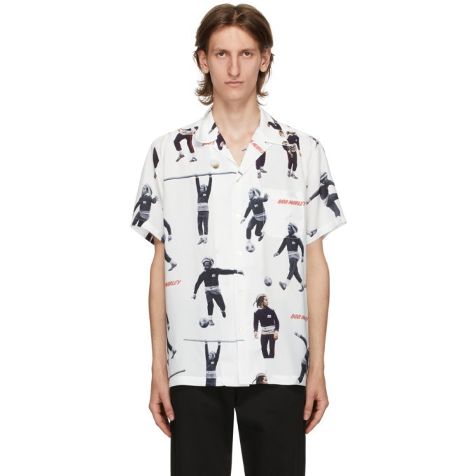 WACKO MARIA White Bob Marley Edition Hawaiian Short Sleeve Shirt