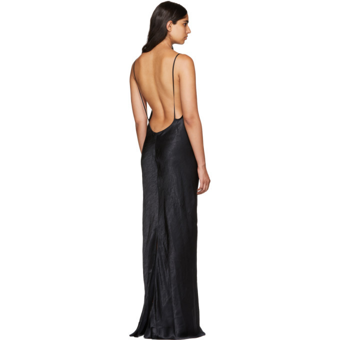 sachin and babi light blue dress Ann Demeulemeester Black Silky Open Back Dress Ann Demeulemeester
