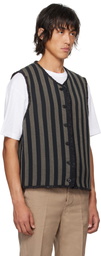 visvim Gray Knit Reversible Vest