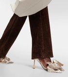 Loewe High-rise cotton-blend velvet pants