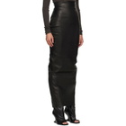 Rick Owens Black Tower Dirt Pillar Leather Maxi Skirt