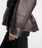 Altuzarra Tim caped leather jacket