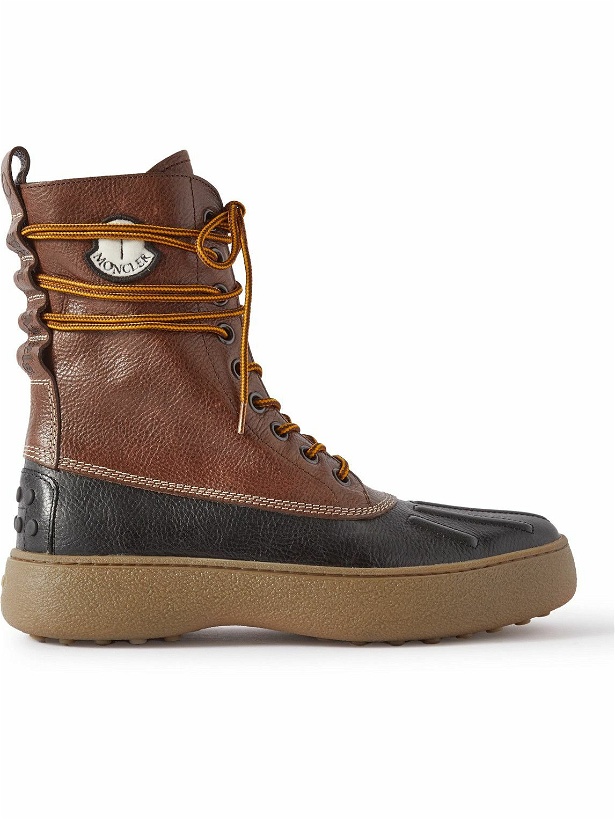 Photo: Moncler Genius - Tod's Palm Angels Winter Gommino Full-Grain Leather Boots - Brown