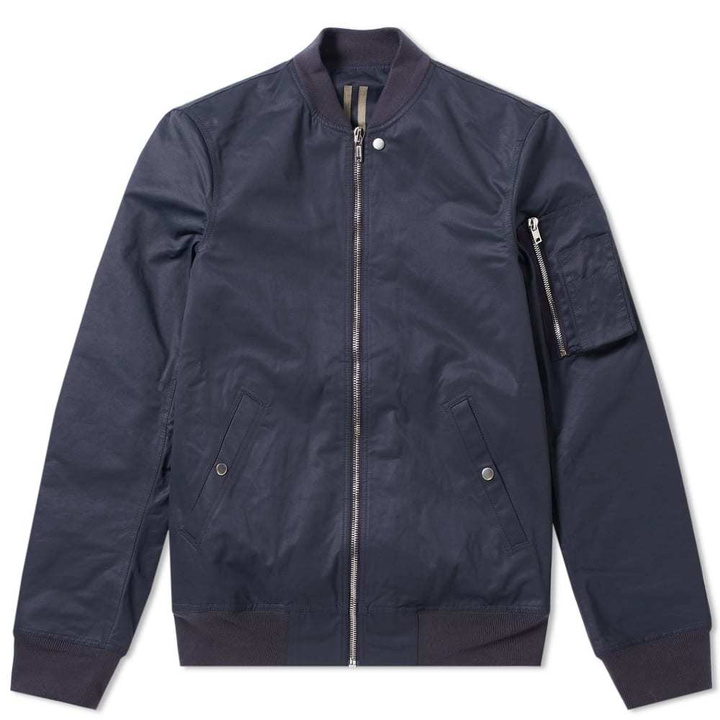 Photo: Rick Owens DRKSHDW Nylon Flight MA-1 Bomber Jacket Indigo