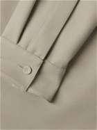 Fendi - Crepe Zip-Up Shirt - Neutrals