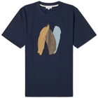 Norse Projects Men's Johannes Organic Paint N Logo T-shirt in Dark Navy