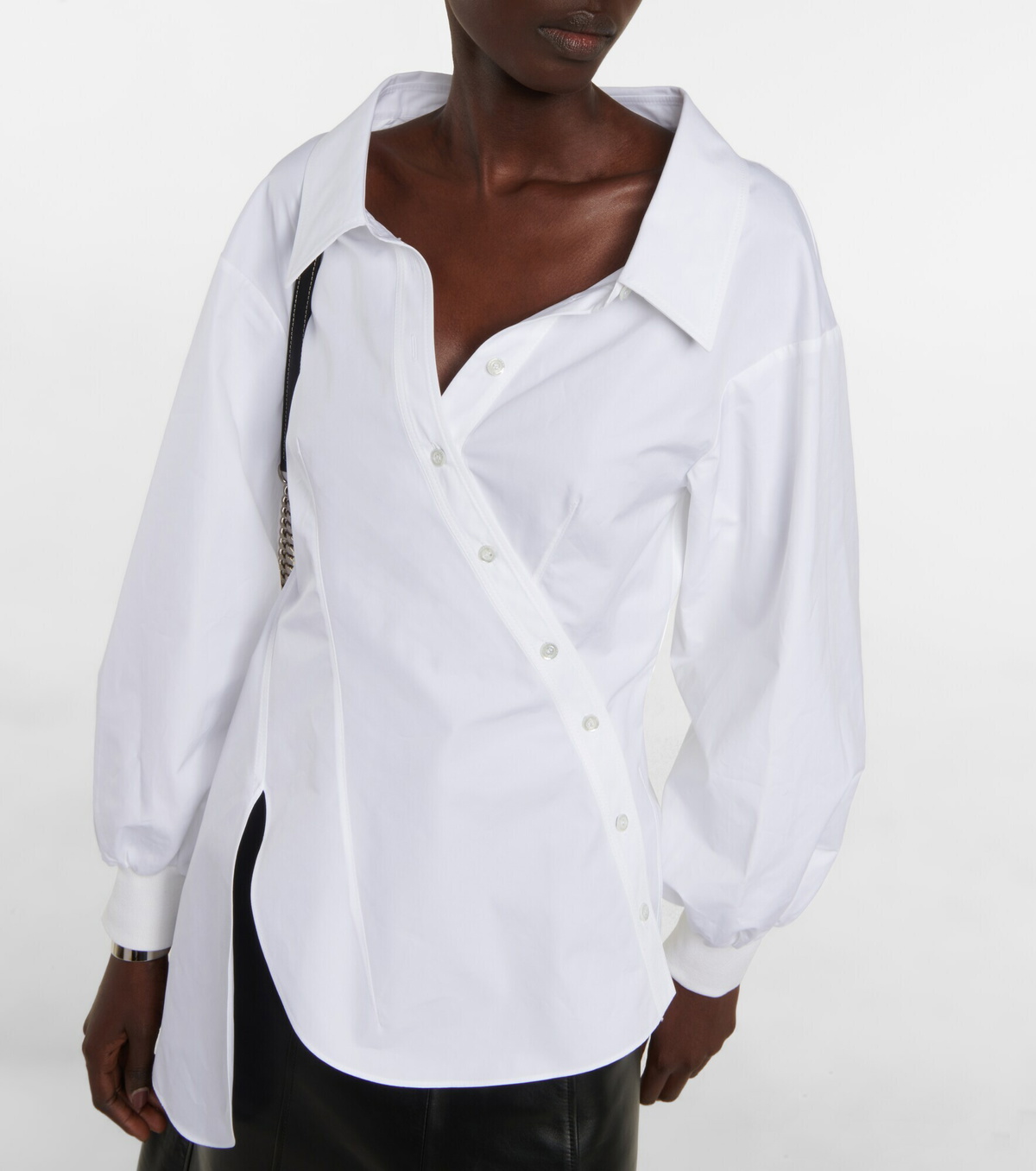 Alexander McQueen - Asymmetric cotton poplin shirt Alexander Alexander McQueen - Asymmetric cotton poplin shirt Alexander