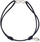 Valentino Garavani Navy Cord VLogo Bracelet