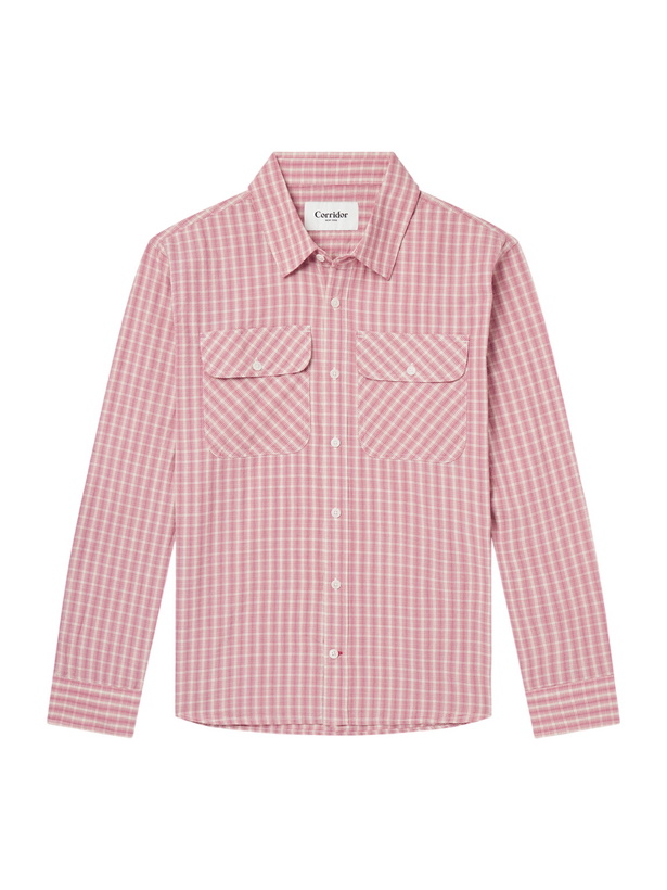 Photo: Corridor - Americana Checked Cotton Shirt - Red