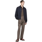Ermenegildo Zegna Brown Linen Polo