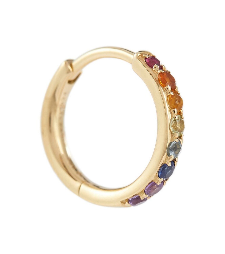 Photo: Persée Chakras Rainbow Piercing 18kt gold single earring with gemstones