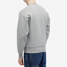 NoProblemo Men's Zip Graphic Crew Sweat in Grey Marl