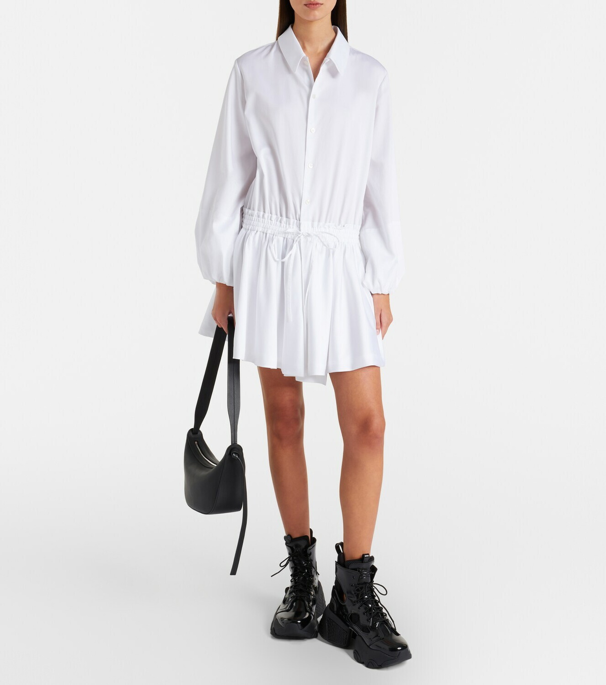 Noir Kei Ninomiya Cutout lace-up platform boots
