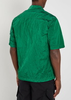 Stone Island Crinkled Nylon Overshirt Green