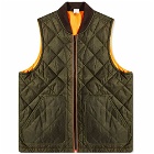 Filson Men's Eagle Plains Liner Vest in Surplus Green/Blaze