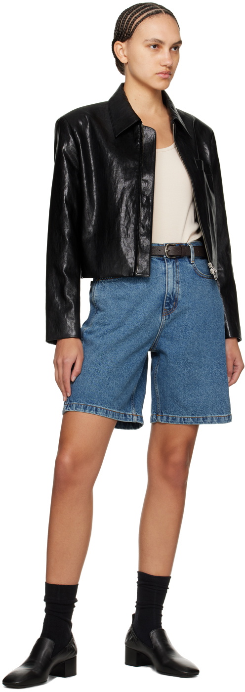 Dunst Blue Loose Denim Shorts