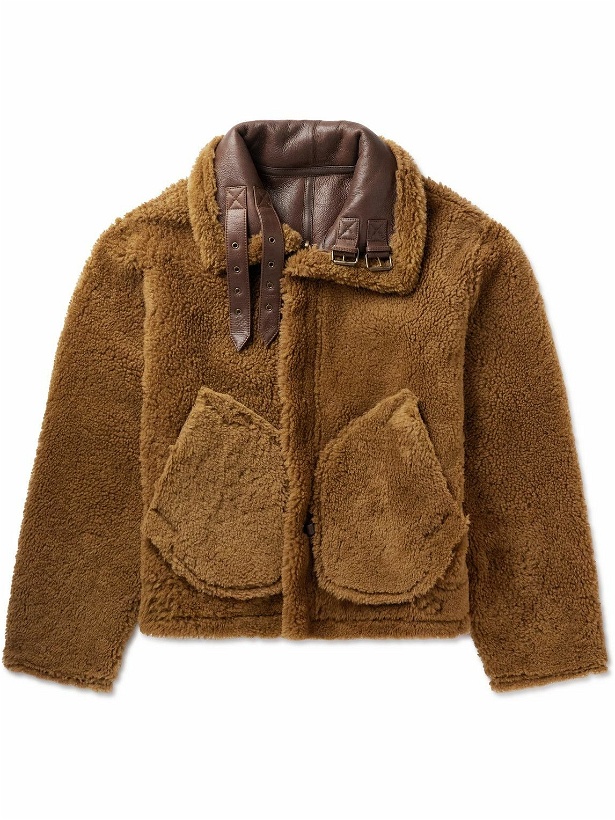 Photo: VETEMENTS - Reversible Suede-Lined Shearling Jacket - Brown
